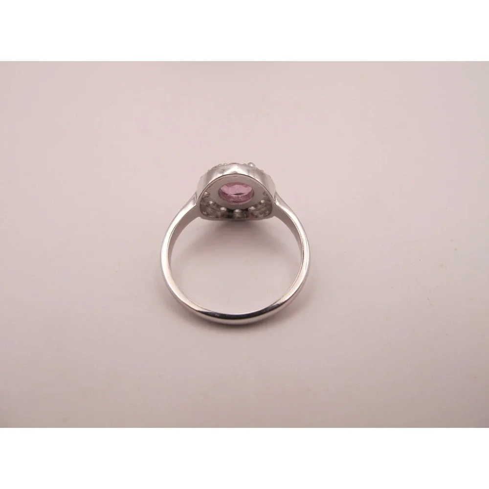 Brilliant 1.52 ct Pink‎ Ruby and Lab Created Diamond Ring - Size 6.5